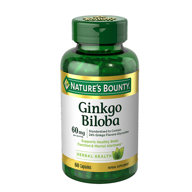 Viên uống bổ não Nature's Bounty Ginkgo Biloba 60mg