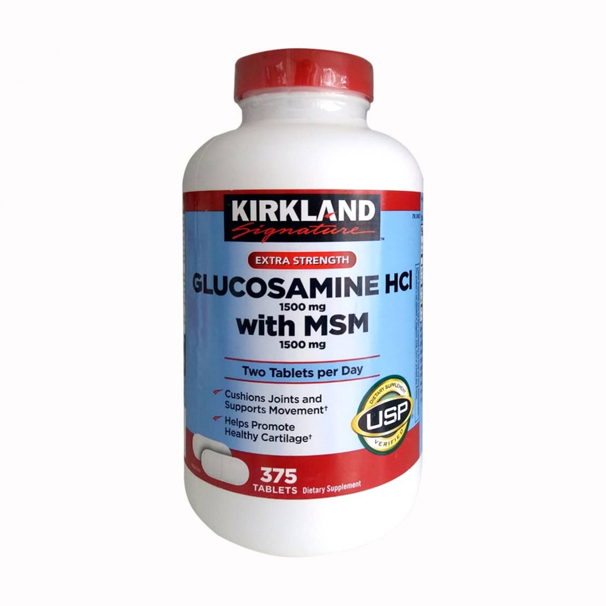 KirkLand Glucosamine HCL 1500mg With MSM 1500mg - 375 Viên